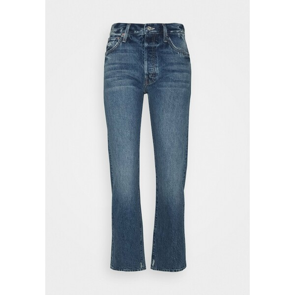 Mother HIGH WAISTED HIKER HOVER Jeansy Straight Leg blue denim MH321N051