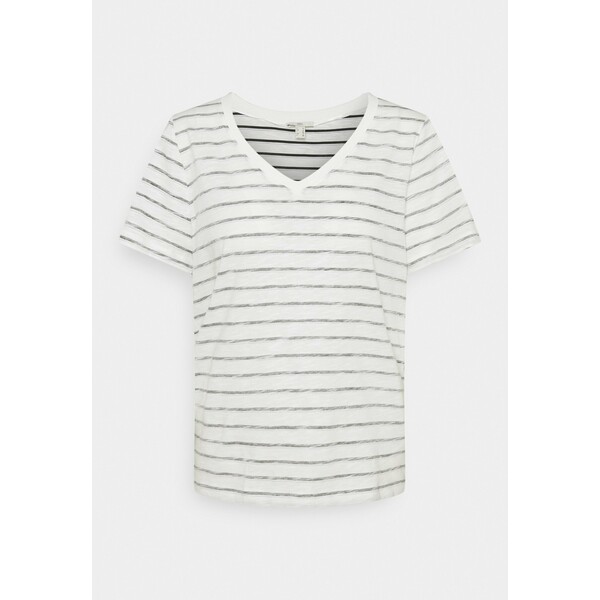 edc by Esprit STRIPE T-shirt z nadrukiem off white ED121D1IM