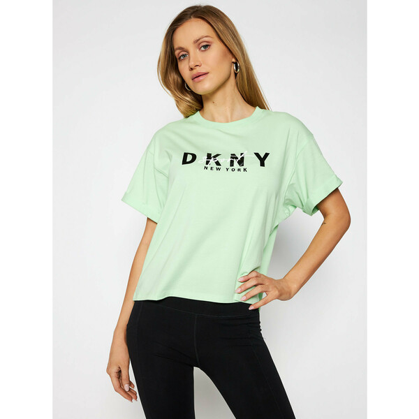 DKNY Sport T-Shirt DP0T7854 Zielony Oversize