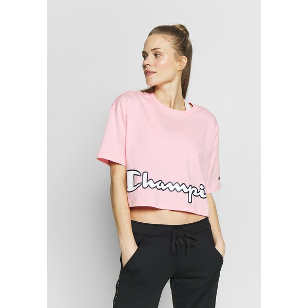 Champion Rochester T-shirt z nadrukiem pink C7641D01X