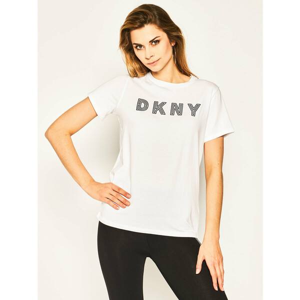 DKNY T-Shirt DP0T7440 Biały Regular Fit