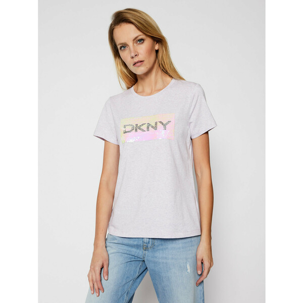 DKNY T-Shirt P0KWZDNA Różowy Regular Fit