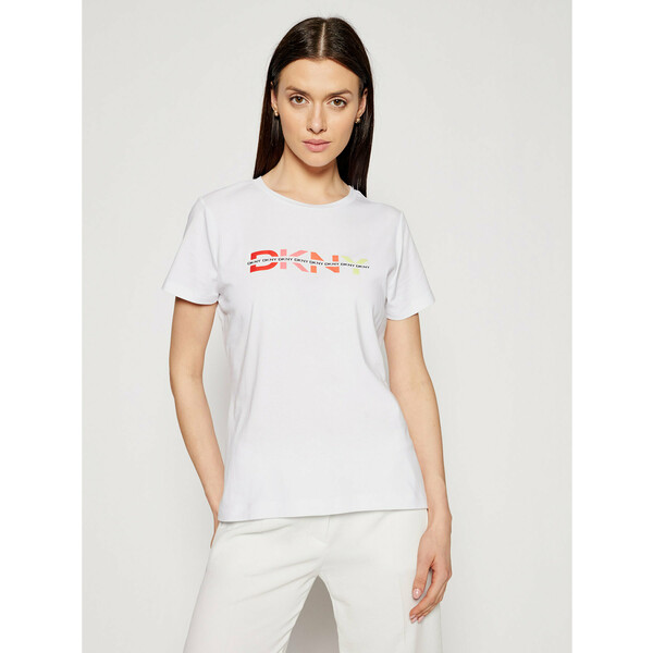 DKNY T-Shirt P1BUTDNA Biały Regular Fit