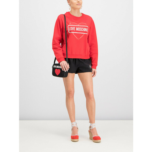 LOVE MOSCHINO Bluza W630621E2017 Czerwony Regular Fit