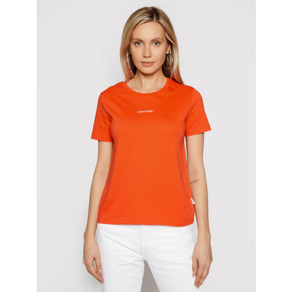 Calvin Klein T-Shirt Mini K20K202912 Pomarańczowy Regular Fit