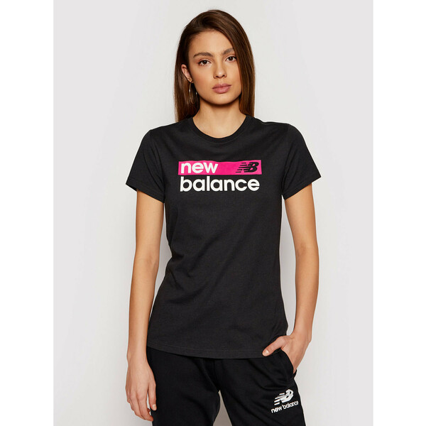 New Balance T-Shirt WT03806 Czarny Athletic Fit