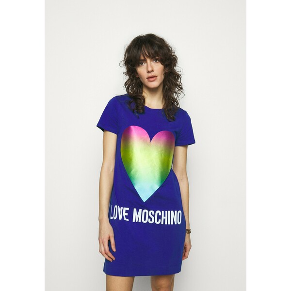 Love Moschino Sukienka z dżerseju dark blue LO921C06F