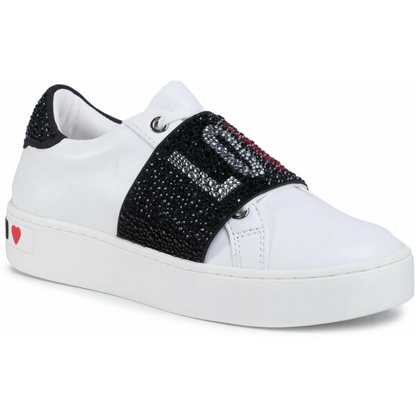 LOVE MOSCHINO Sneakersy JA15103G1BIA0100 Biały