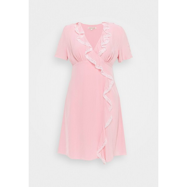 Alexa Chung RUFFLE DRESS Sukienka letnia pink A2B21C002