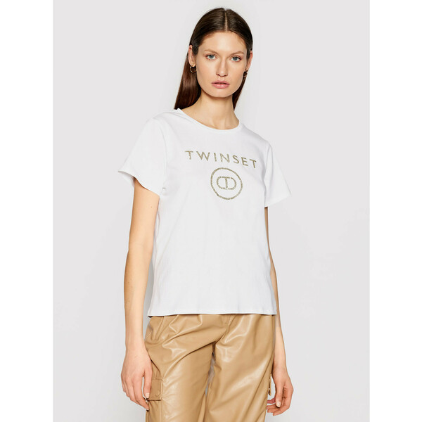 TwinSet T-Shirt 211TT2512 Biały Regular Fit
