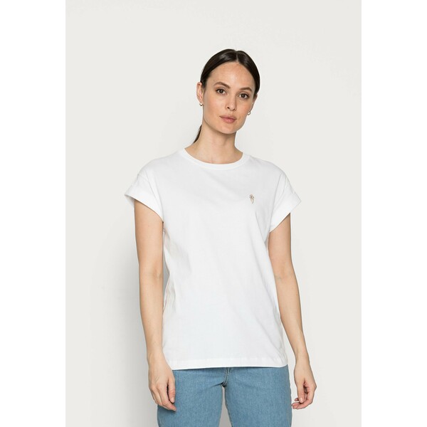 Rich & Royal BOYFRIEND SPARKLE T-shirt z nadrukiem white RI521D0D8