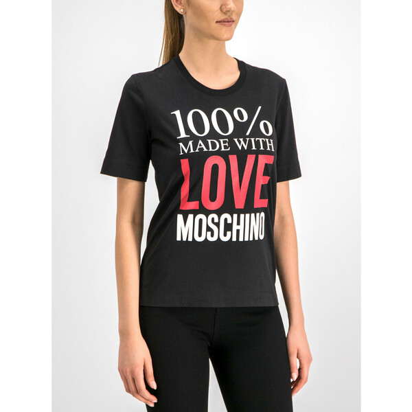 LOVE MOSCHINO T-Shirt W4F151IM 3517 Czarny Regular Fit