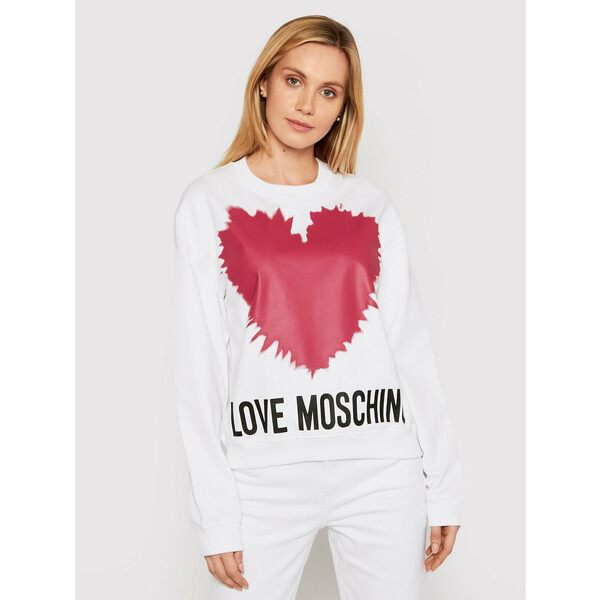 LOVE MOSCHINO Bluza W630643M 4282 Biały Regular Fit
