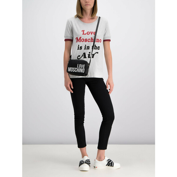 LOVE MOSCHINO T-Shirt W4G8601M 3517 Szary Regular Fit