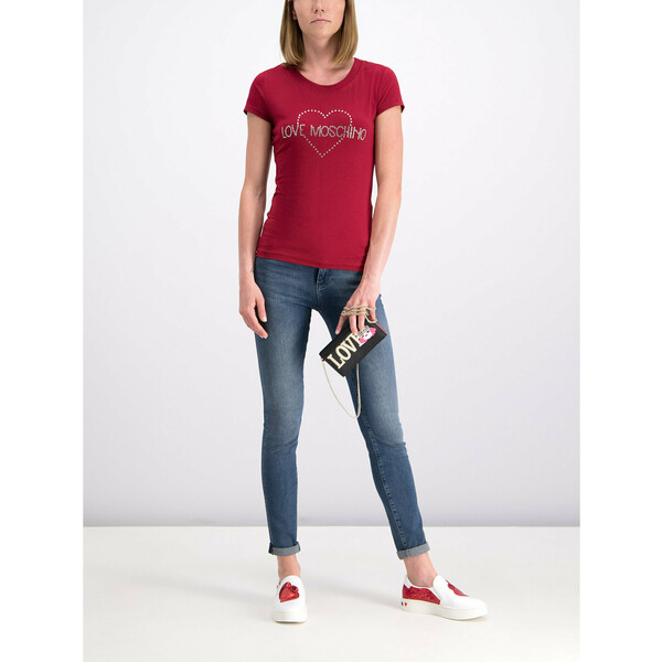 LOVE MOSCHINO T-Shirt W4B194TE2065 Czerwony Regular Fit