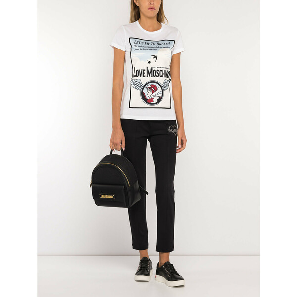 LOVE MOSCHINO T-Shirt W4F7351M 3517 Biały Regular Fit
