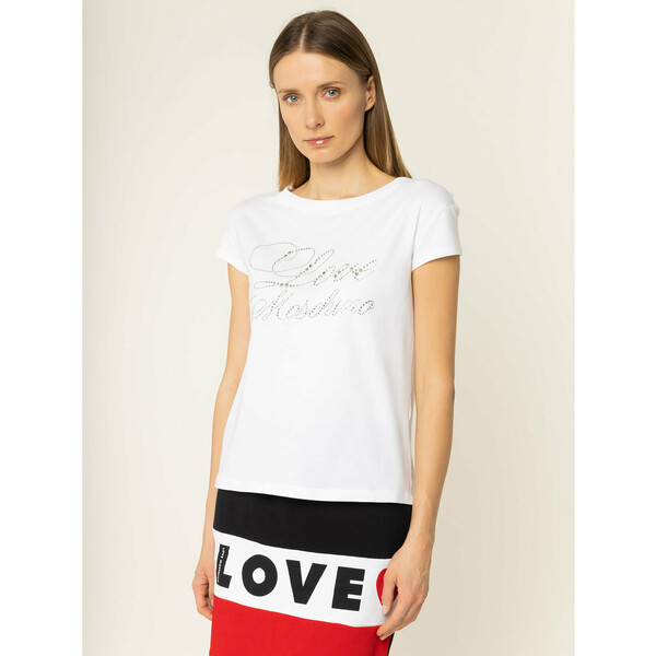 LOVE MOSCHINO T-Shirt W4F301IE 2065 Biały Regular Fit