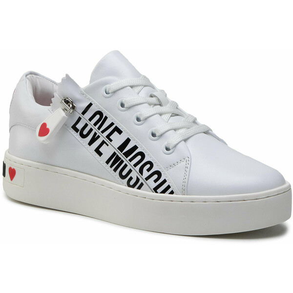 LOVE MOSCHINO Sneakersy JA15093G1CIA0100 Biały