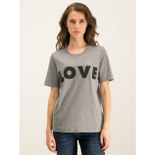 LOVE MOSCHINO T-Shirt W4F151VM 3517 Szary Regular Fit