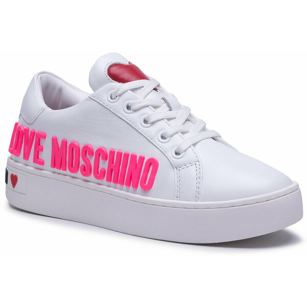 LOVE MOSCHINO Sneakersy JA15113G1CIAF100 Biały