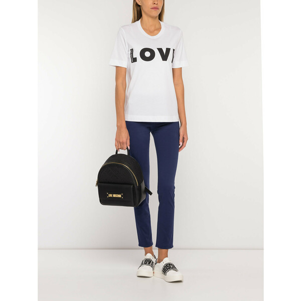 LOVE MOSCHINO T-Shirt W4F151VM 3517 Biały Regular Fit
