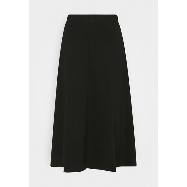 TOM TAILOR SKIRT WITH TOPSTITCHING DETAIL Spódnica trapezowa deep black TO221B0AD