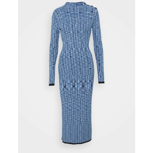 CMEO COLLECTIVE SENSIBILITY DRESS Sukienka etui blue marle CQ421C02M