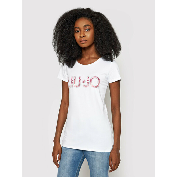 Liu Jo Beachwear T-Shirt VA1092 J5003 Biały Slim Fit
