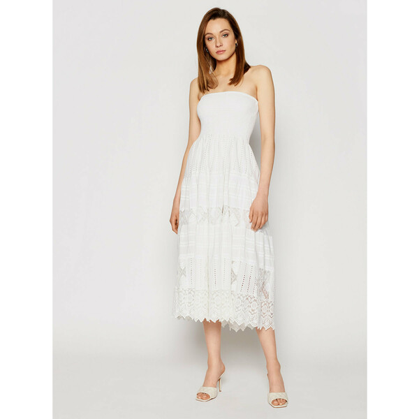 Iconique Sukienka letnia Gaia IC21 084 Biały Regular Fit