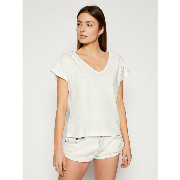 Roxy T-Shirt Starry Dream ERJKT03651 Biały Regular Fit