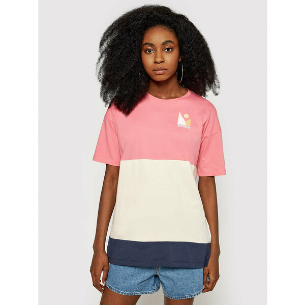 Roxy T-Shirt Addicted To Joy ERJZT05149 Kolorowy Regular Fit