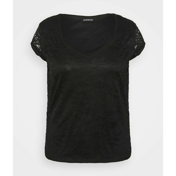 Even&Odd Curvy T-shirt basic black EVB21D02O
