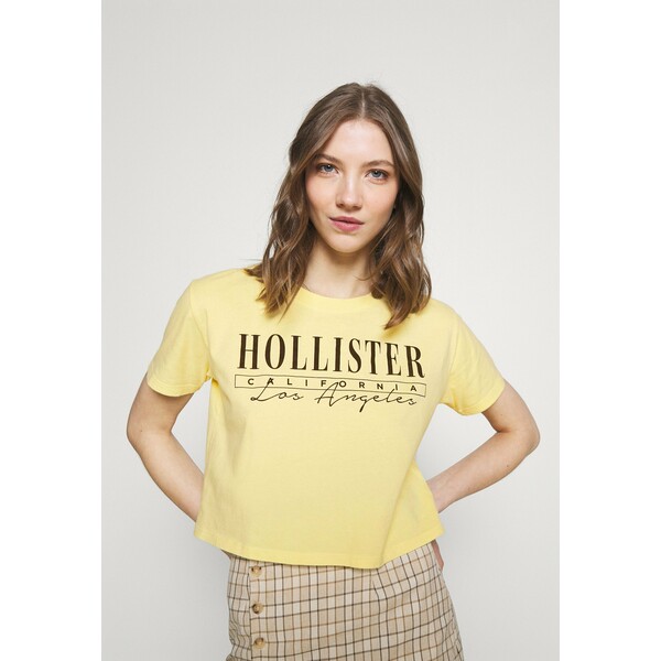 Hollister Co. FASH CORE T-shirt z nadrukiem yellow H0421D09V