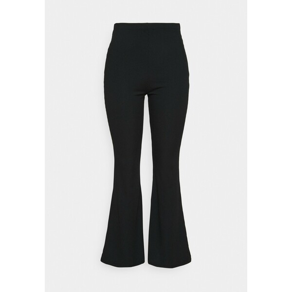 Missguided Plus FLARE TROUSER Spodnie materiałowe black M0U21A041