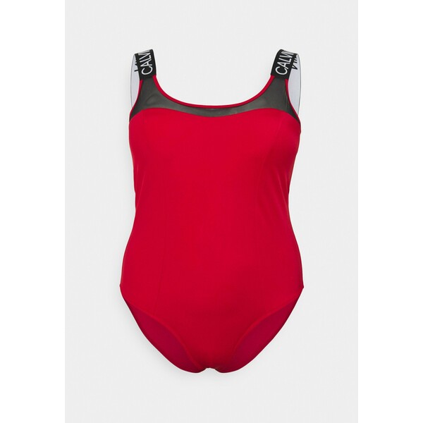 Calvin Klein Swimwear CURVE SCOOP BACK ONE PIECE Kostium kąpielowy rustic red C1781G018
