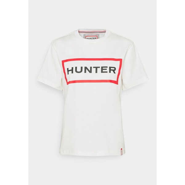 Hunter ORIGINAL WOMENS ORIGINAL T-shirt z nadrukiem white HU121D000
