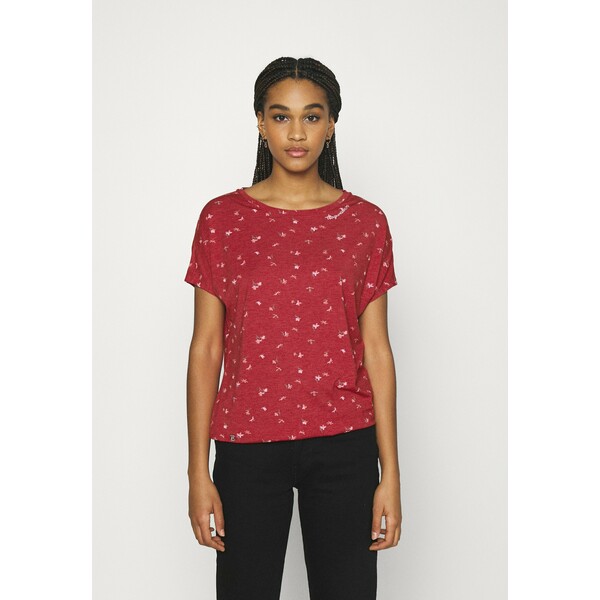 Ragwear PECORI T-shirt z nadrukiem red R5921D06I
