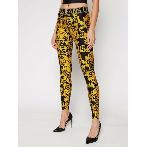 Versace Jeans Couture Legginsy D5WHA101 Czarny Slim Fit