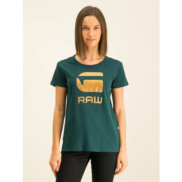 G-Star Raw T-Shirt Graphic 21 Top D15750-4107-A915 Zielony Regular Fit