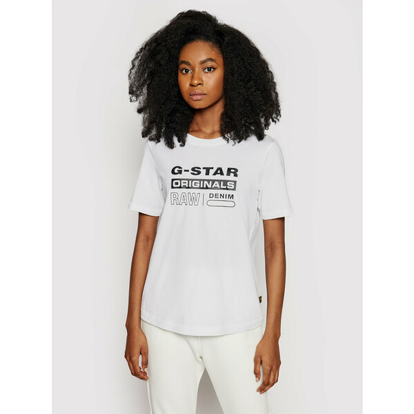 G-Star Raw T-Shirt Lyon D19953-4107-110 Biały Regular Fit