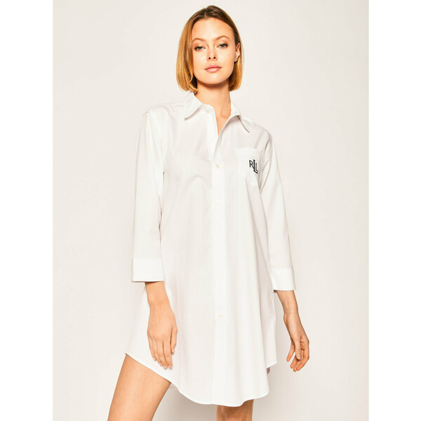 Lauren Ralph Lauren Koszula nocna I8131326 Biały Regular Fit