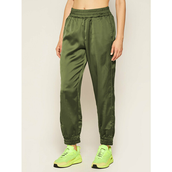 Guess Spodnie materiałowe Euphemia W0YB24 WD1R2 Zielony Relaxed Fit