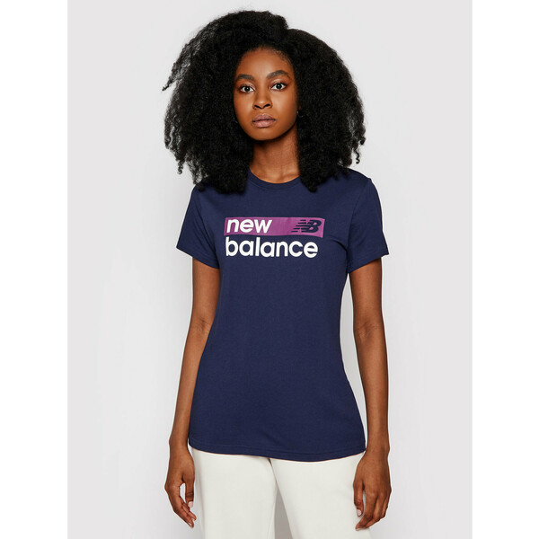 New Balance T-Shirt WT03806 Granatowy Ahletic Fit