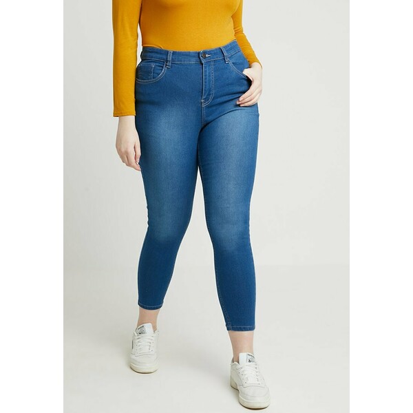 CAPSULE by Simply Be LUCY HIGH WAIST SUPER SOFT Jeansy Skinny Fit blue CAS21N008
