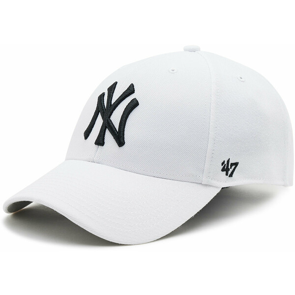 47 Brand Czapka z daszkiem New York Yankees B-MVP17WBV-WHF Biały