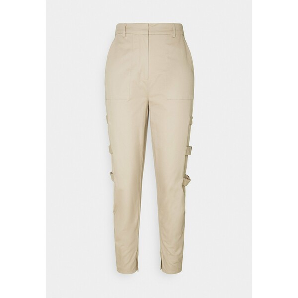 NA-KD SIDE DETAILED PANTS Spodnie materiałowe beige NAA21A028