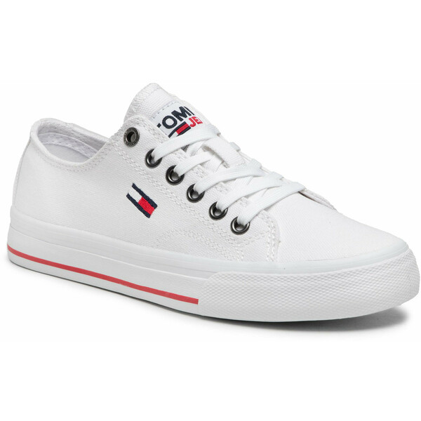 Tommy Jeans Tenisówki Low Cut Vulc EN0EN01351 Biały