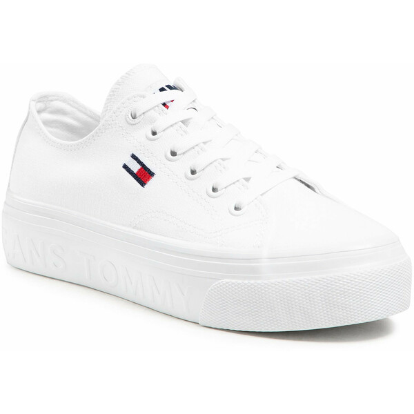Tommy Jeans Tenisówki Platform Vulc EN0EN01371 Biały