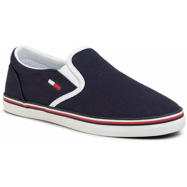 Tommy Jeans Tenisówki Essential Slip On Sneaker EN0EN00782 Granatowy
