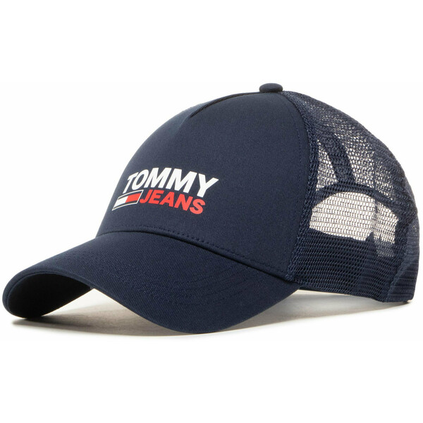 Tommy Jeans Czapka z daszkiem Tjm Logo Trucker Cap AM0AM07017 Granatowy
